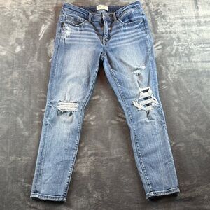 BKE Men’s Jeans Payton Size 29x27 Universal Fit Mid-Rise Ankle Skinny Distressed